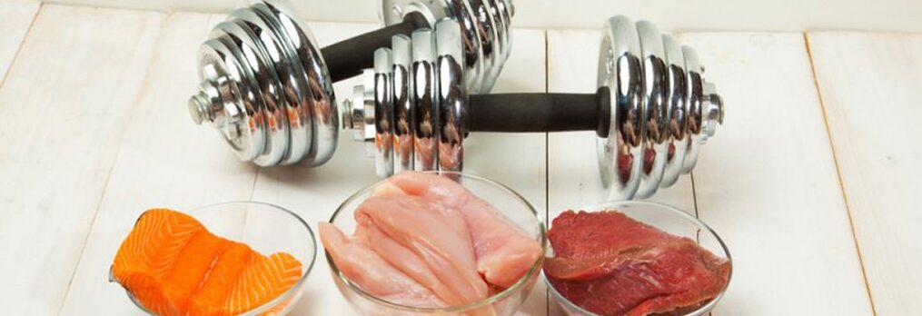 Filetes de pescado, aves y ternera en el menú de la dieta proteica.